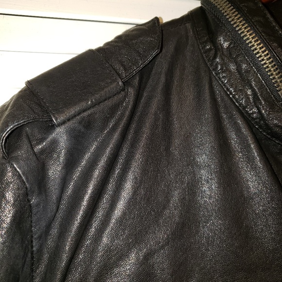 SOLD Mens JOES JEANS Genuine Leather Jacket.Blk.XL - Picture 4 of 7